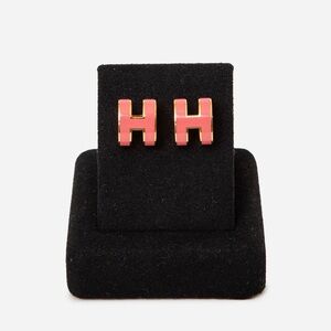 Hermes Pink Pop H Earrings